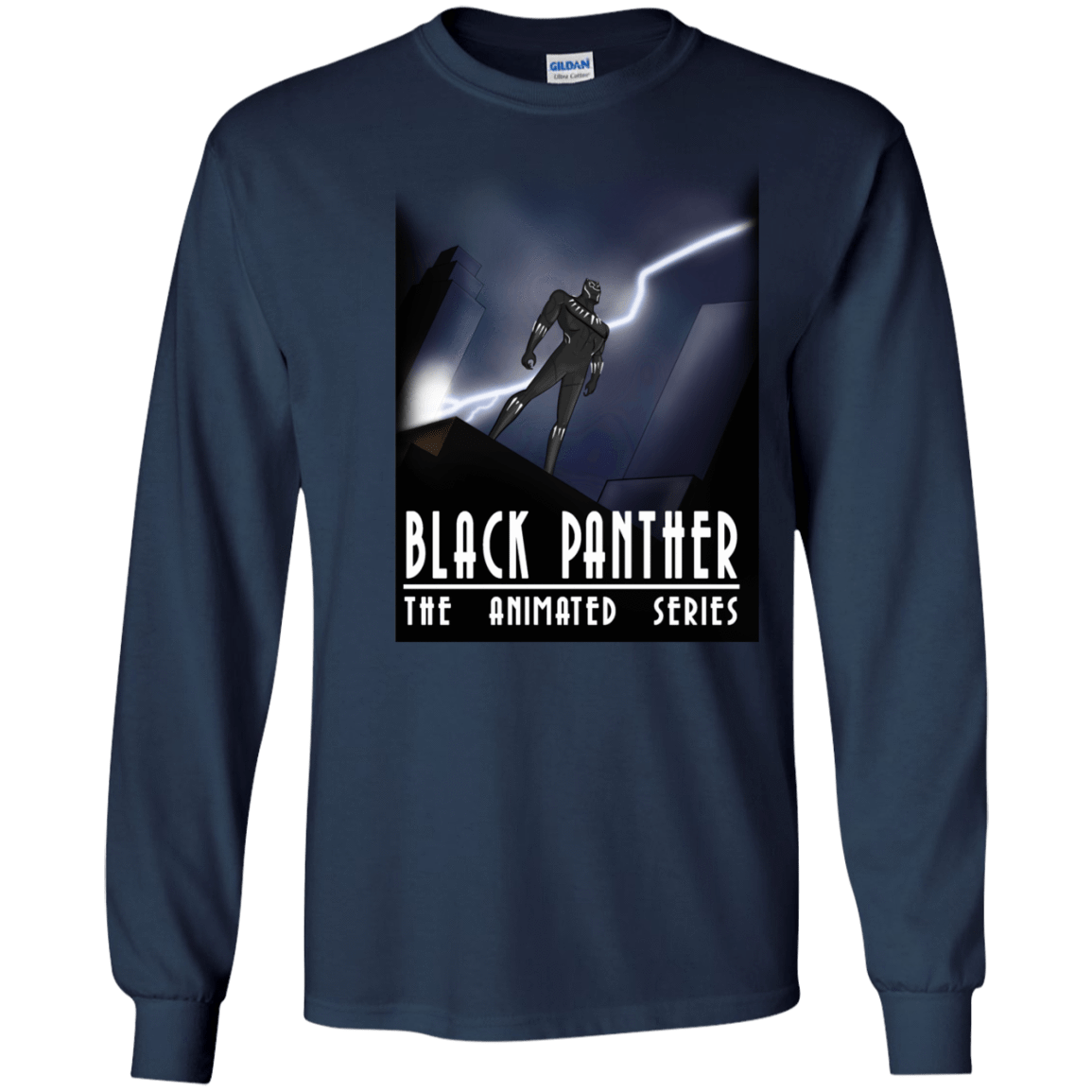 T-Shirts Navy / S Black Panther The Animated Series Men's Long Sleeve T-Shirt