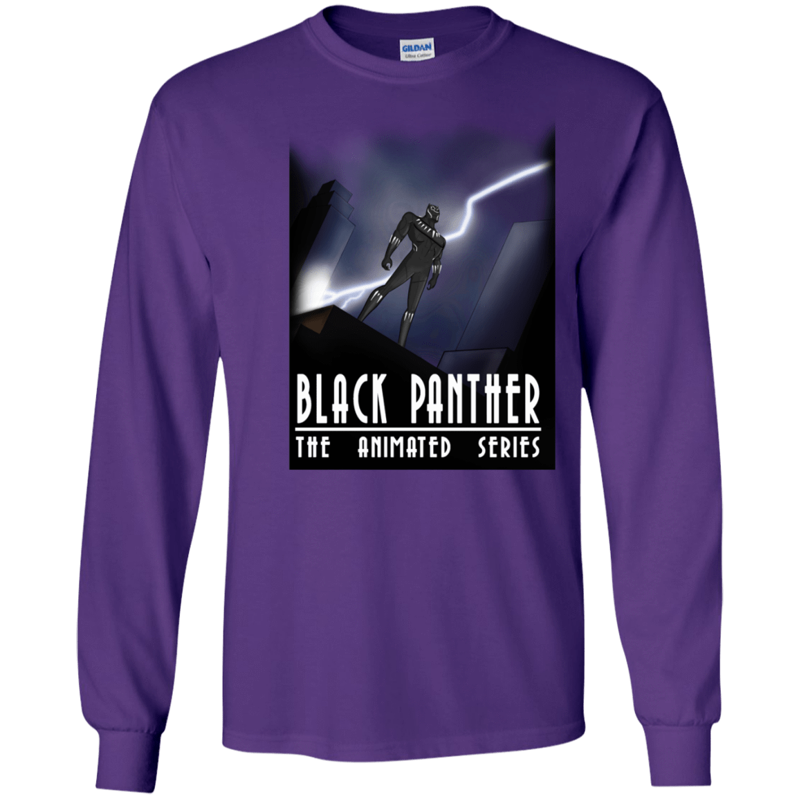 T-Shirts Purple / S Black Panther The Animated Series Men's Long Sleeve T-Shirt