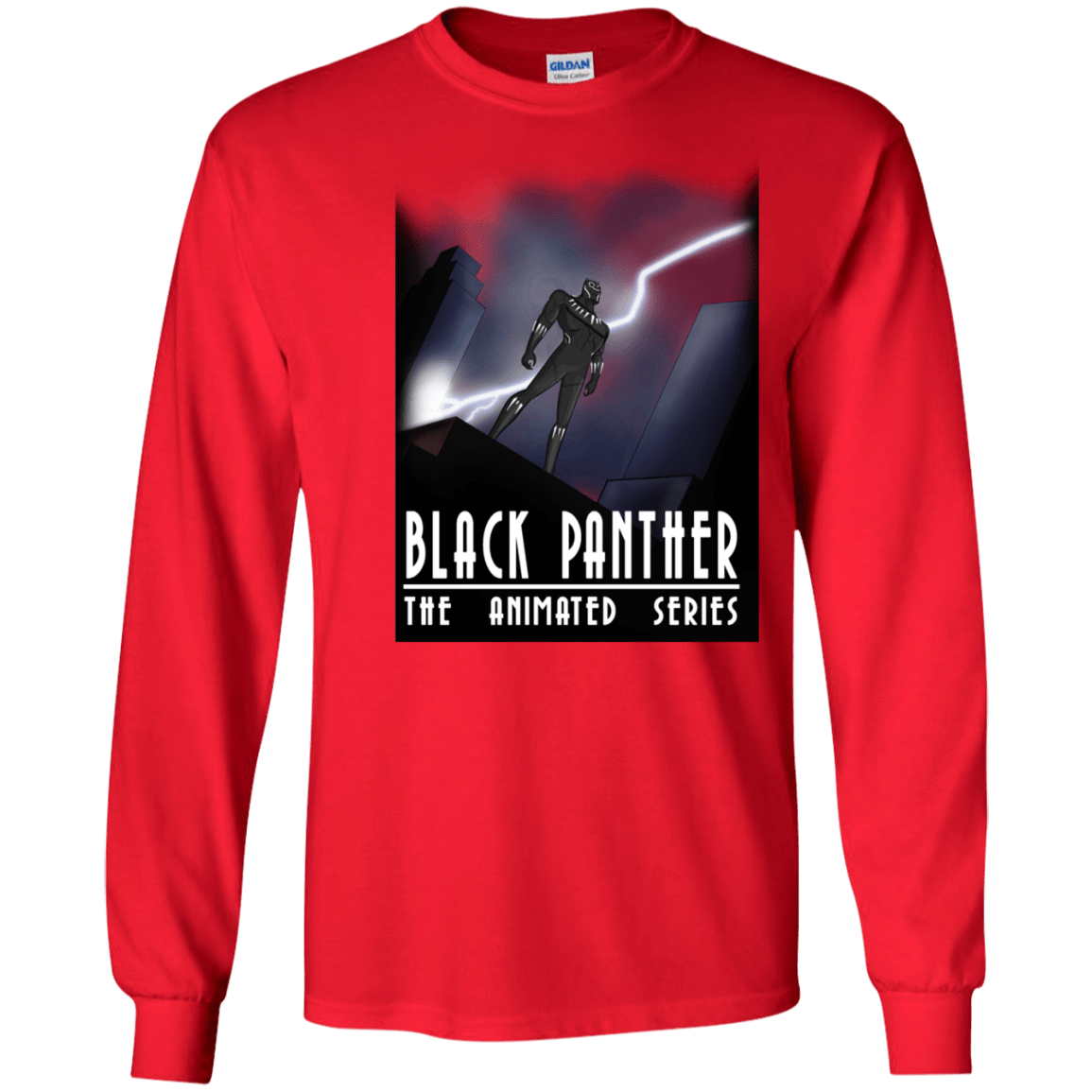 T-Shirts Red / S Black Panther The Animated Series Men's Long Sleeve T-Shirt