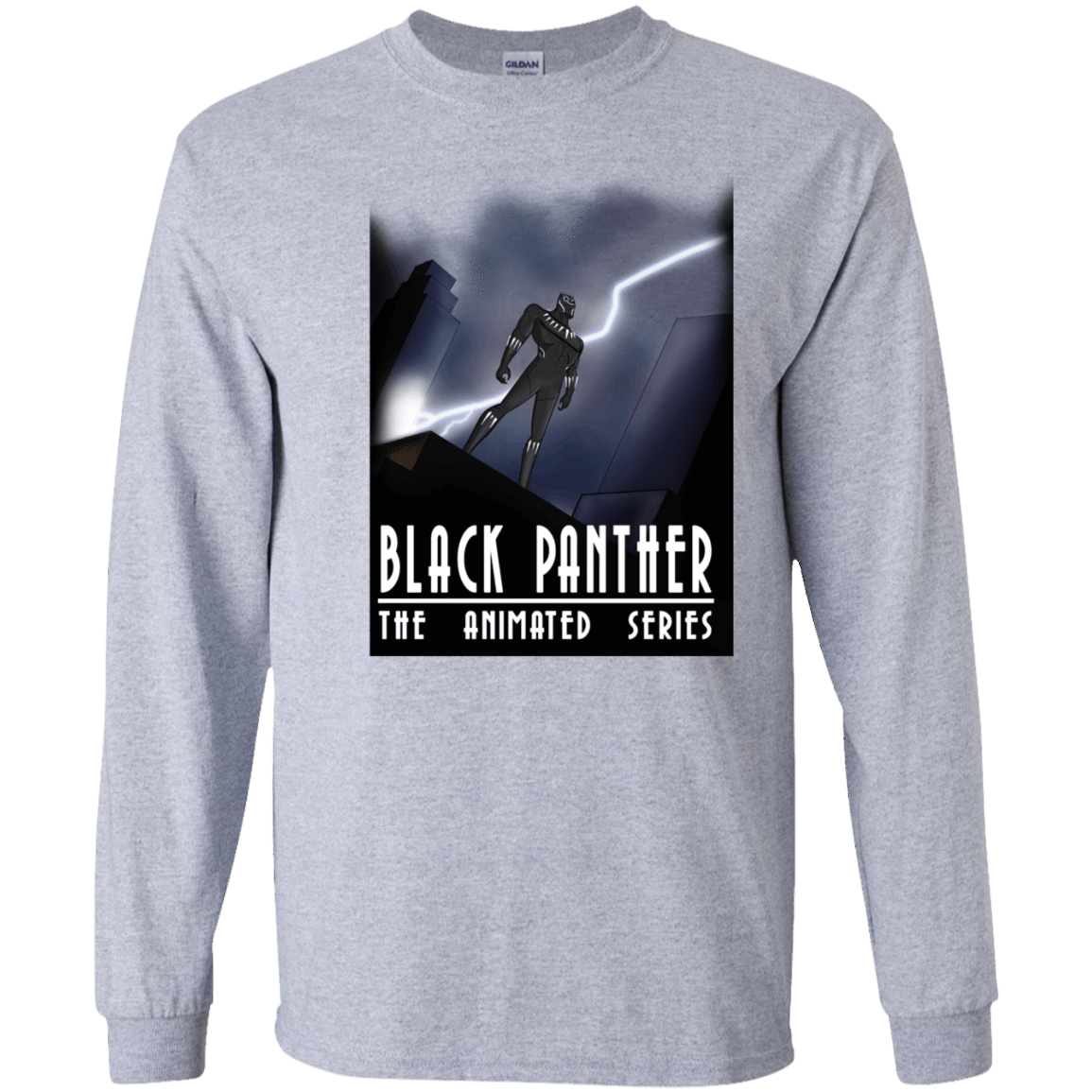 T-Shirts Sport Grey / S Black Panther The Animated Series Men's Long Sleeve T-Shirt