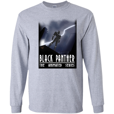 T-Shirts Sport Grey / S Black Panther The Animated Series Men's Long Sleeve T-Shirt