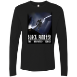 T-Shirts Black / S Black Panther The Animated Series Men's Premium Long Sleeve