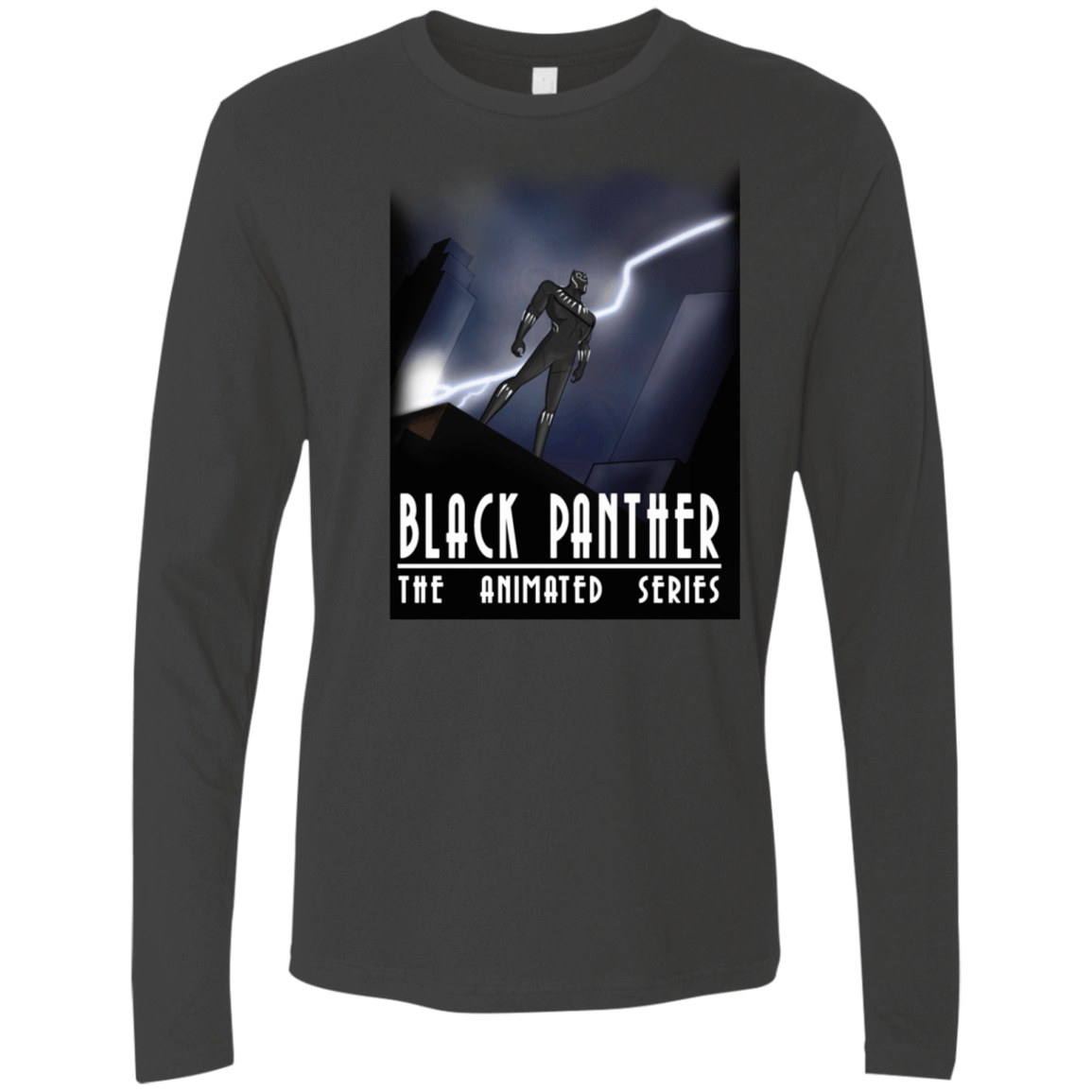 T-Shirts Heavy Metal / S Black Panther The Animated Series Men's Premium Long Sleeve