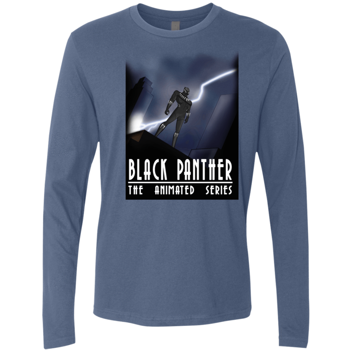 T-Shirts Indigo / S Black Panther The Animated Series Men's Premium Long Sleeve