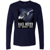 T-Shirts Midnight Navy / S Black Panther The Animated Series Men's Premium Long Sleeve
