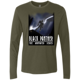 T-Shirts Military Green / S Black Panther The Animated Series Men's Premium Long Sleeve
