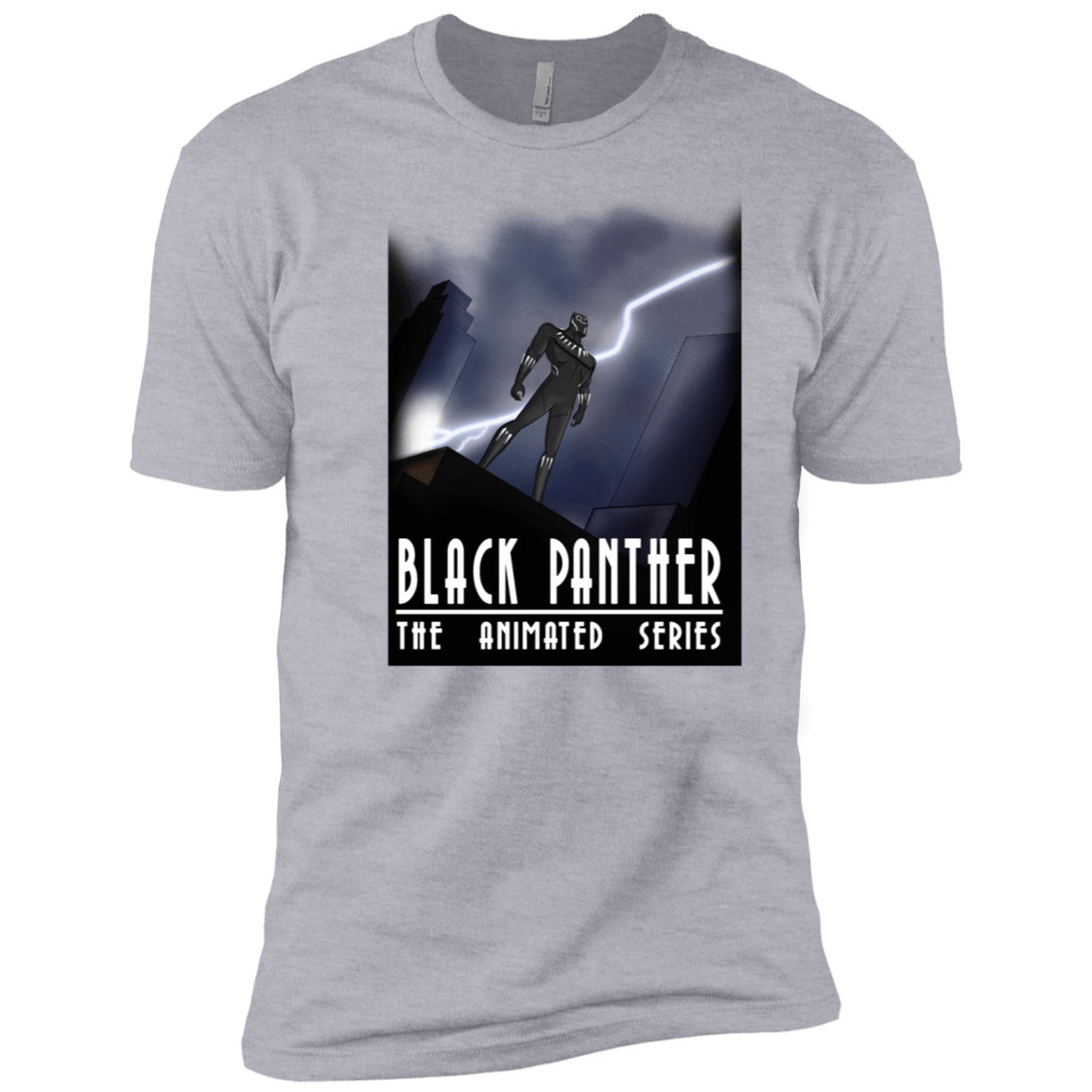 T-Shirts Heather Grey / X-Small Black Panther The Animated Series Men's Premium T-Shirt