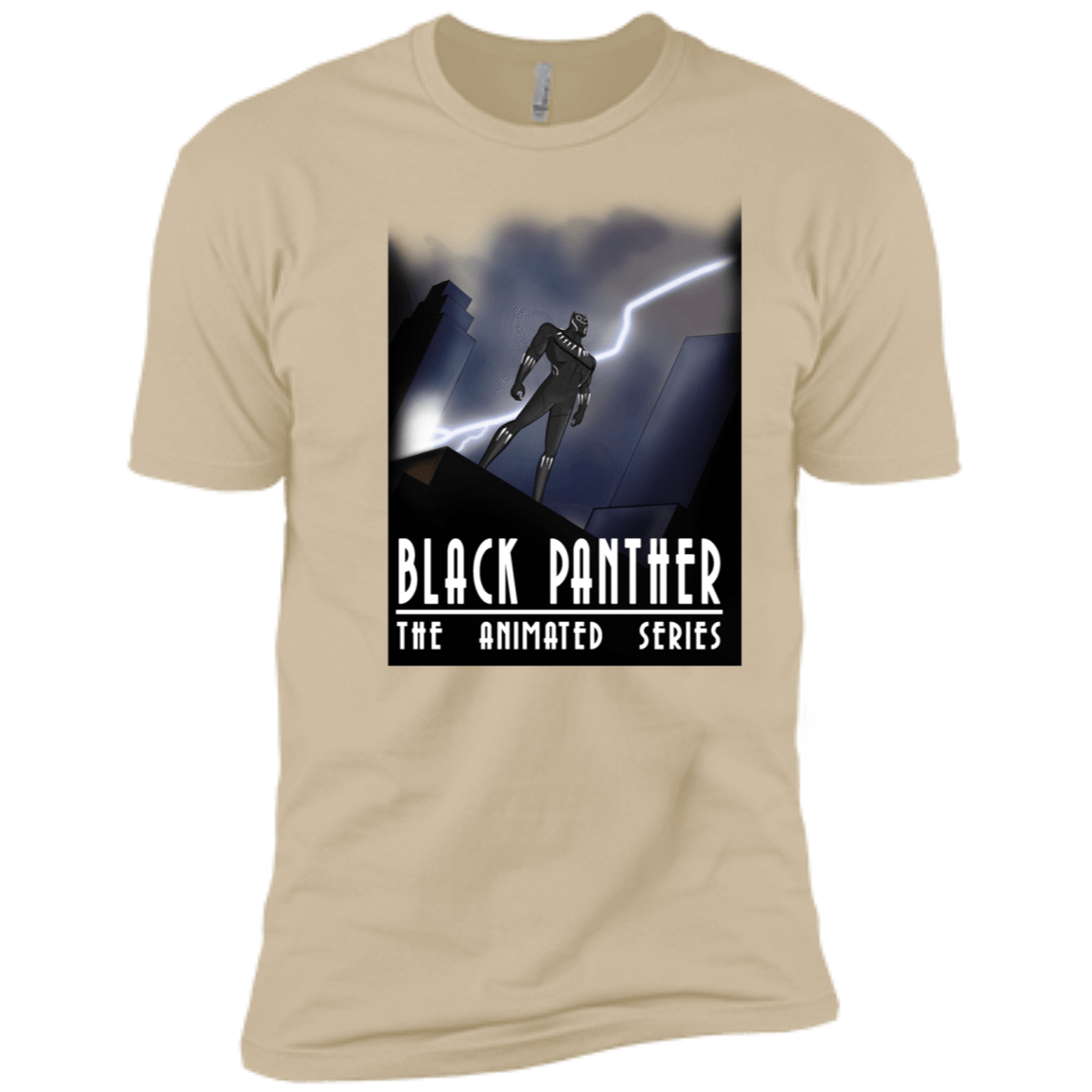 T-Shirts Sand / X-Small Black Panther The Animated Series Men's Premium T-Shirt
