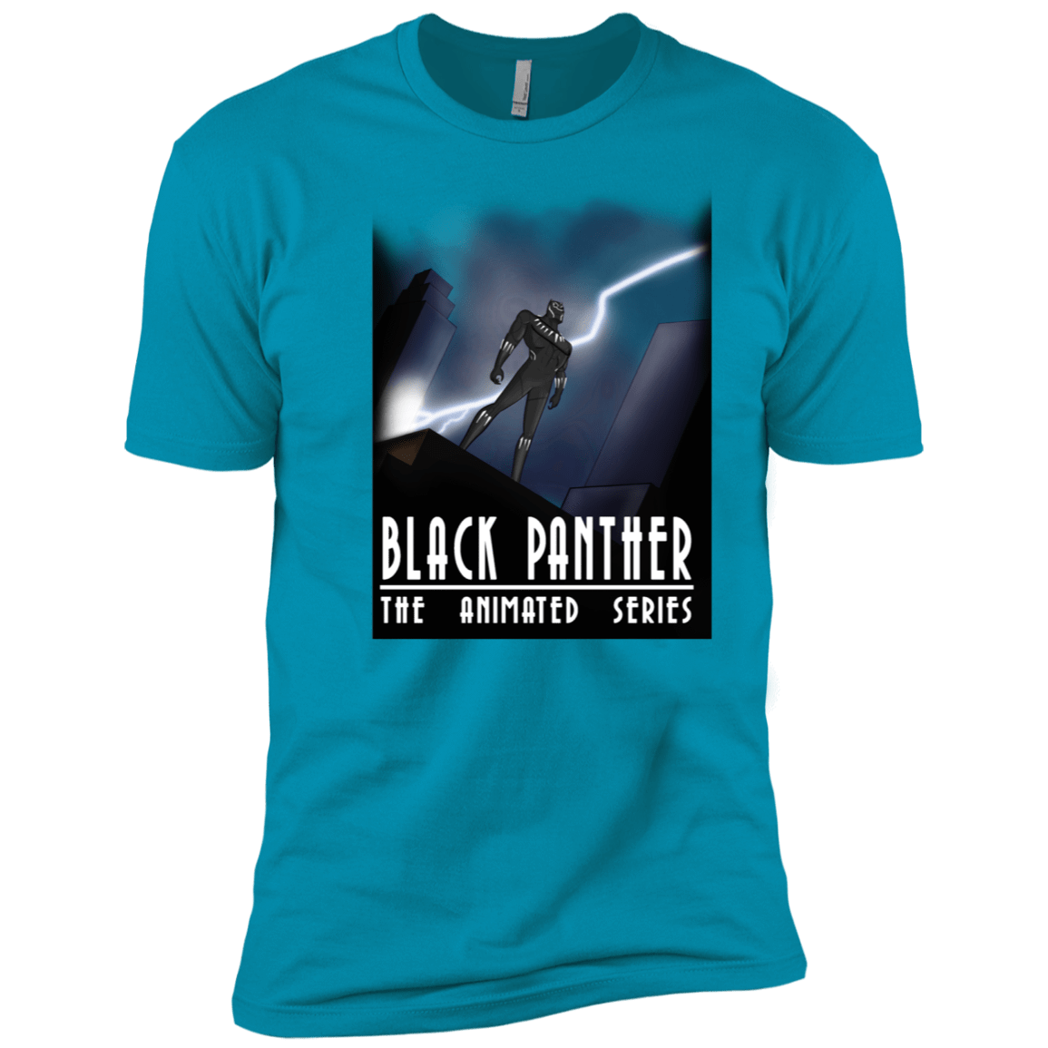 T-Shirts Turquoise / X-Small Black Panther The Animated Series Men's Premium T-Shirt