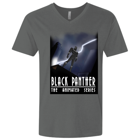 T-Shirts Heavy Metal / X-Small Black Panther The Animated Series Men's Premium V-Neck