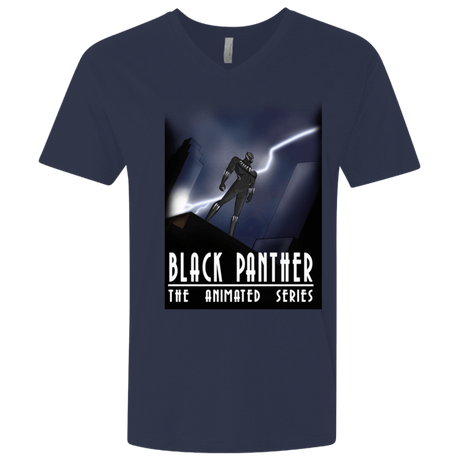 T-Shirts Midnight Navy / X-Small Black Panther The Animated Series Men's Premium V-Neck