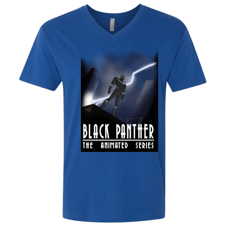 T-Shirts Royal / X-Small Black Panther The Animated Series Men's Premium V-Neck