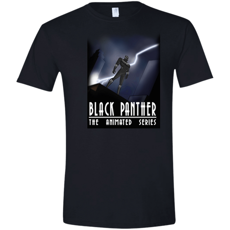 T-Shirts Black / X-Small Black Panther The Animated Series Men's Semi-Fitted Softstyle