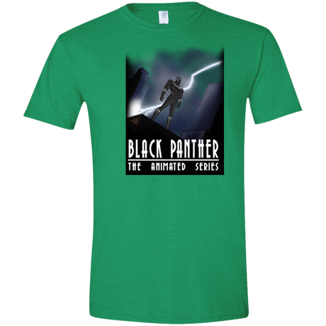 T-Shirts Heather Irish Green / S Black Panther The Animated Series Men's Semi-Fitted Softstyle