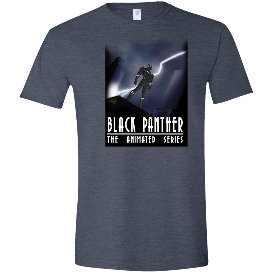 T-Shirts Heather Navy / S Black Panther The Animated Series Men's Semi-Fitted Softstyle