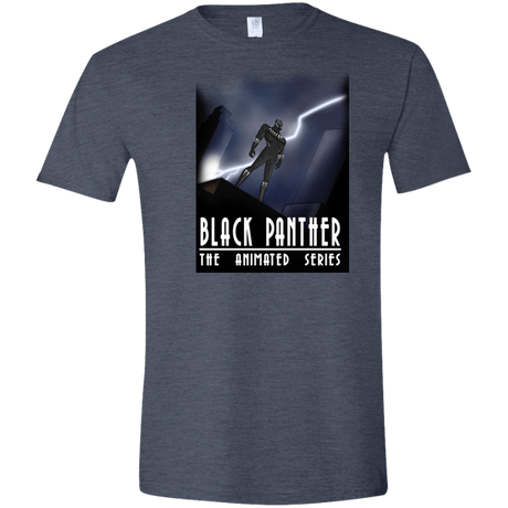 T-Shirts Heather Navy / S Black Panther The Animated Series Men's Semi-Fitted Softstyle
