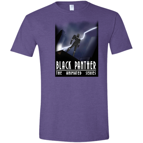 T-Shirts Heather Purple / S Black Panther The Animated Series Men's Semi-Fitted Softstyle