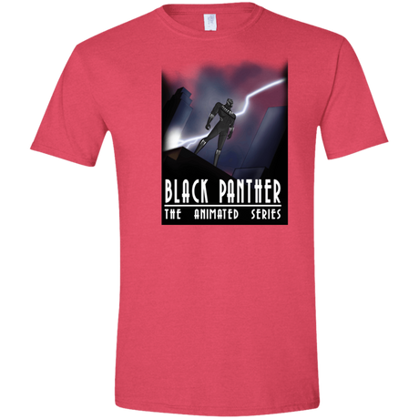 T-Shirts Heather Red / S Black Panther The Animated Series Men's Semi-Fitted Softstyle