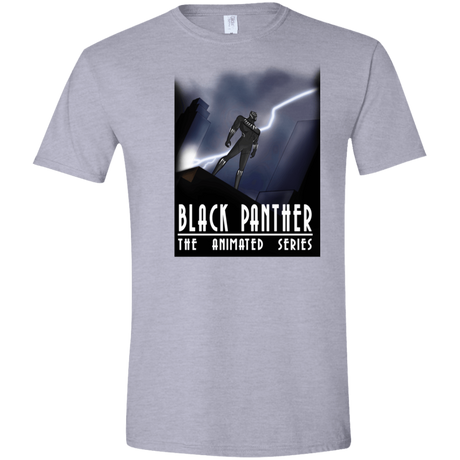 T-Shirts Sport Grey / X-Small Black Panther The Animated Series Men's Semi-Fitted Softstyle