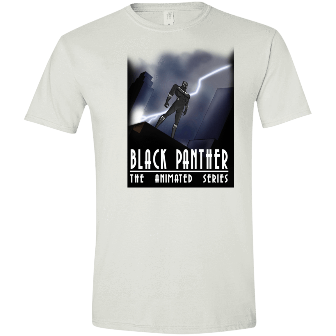 T-Shirts White / X-Small Black Panther The Animated Series Men's Semi-Fitted Softstyle