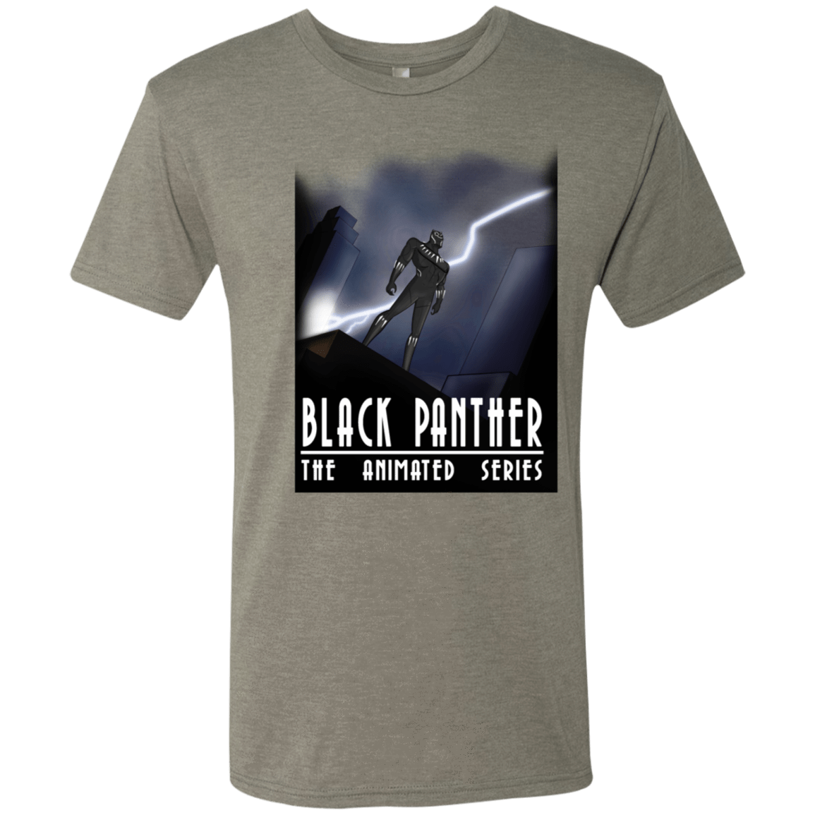 T-Shirts Venetian Grey / S Black Panther The Animated Series Men's Triblend T-Shirt