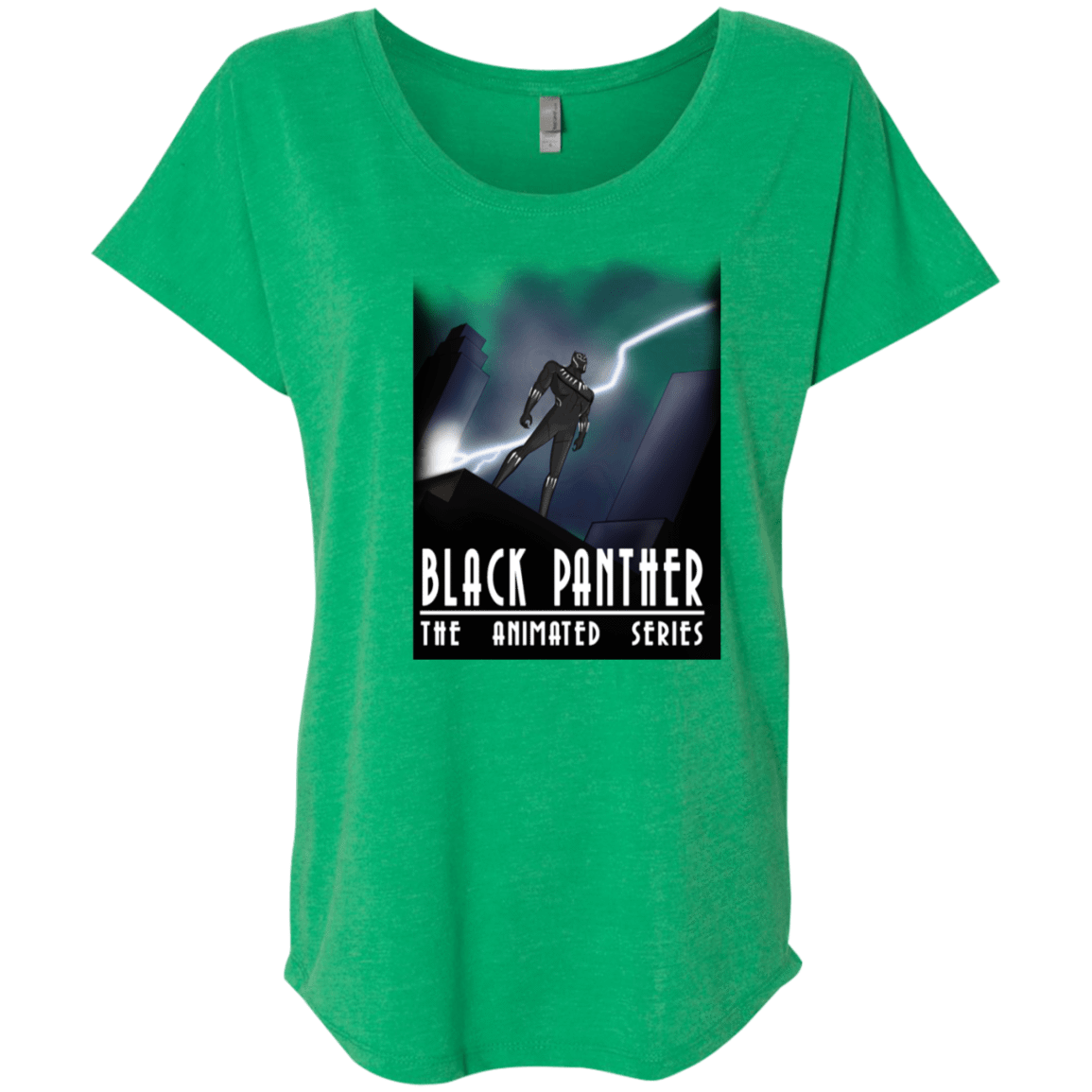 T-Shirts Envy / X-Small Black Panther The Animated Series Triblend Dolman Sleeve