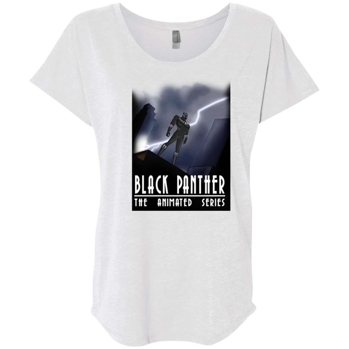 T-Shirts Heather White / X-Small Black Panther The Animated Series Triblend Dolman Sleeve