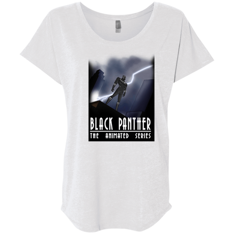 T-Shirts Heather White / X-Small Black Panther The Animated Series Triblend Dolman Sleeve