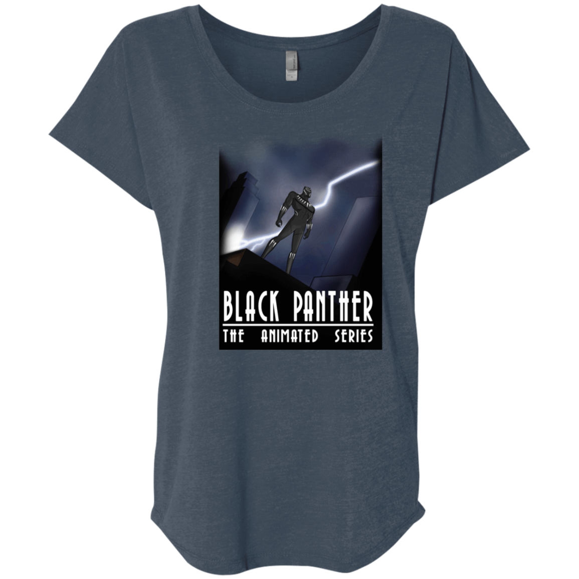 T-Shirts Indigo / X-Small Black Panther The Animated Series Triblend Dolman Sleeve