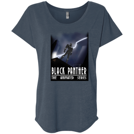 T-Shirts Indigo / X-Small Black Panther The Animated Series Triblend Dolman Sleeve