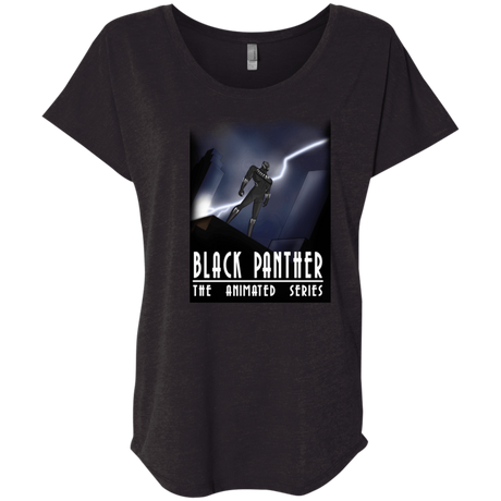T-Shirts Vintage Black / X-Small Black Panther The Animated Series Triblend Dolman Sleeve