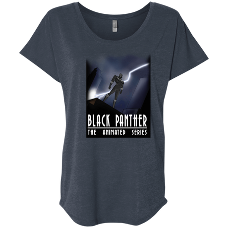 T-Shirts Vintage Navy / X-Small Black Panther The Animated Series Triblend Dolman Sleeve