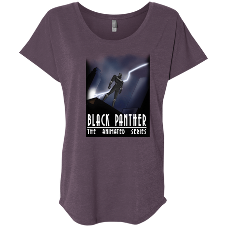 T-Shirts Vintage Purple / X-Small Black Panther The Animated Series Triblend Dolman Sleeve