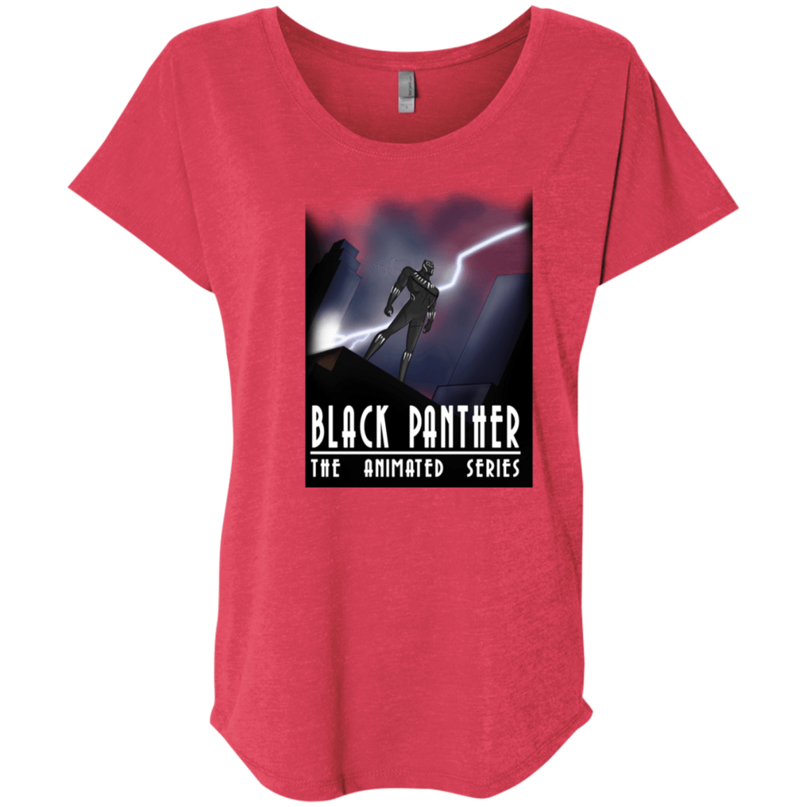 T-Shirts Vintage Red / X-Small Black Panther The Animated Series Triblend Dolman Sleeve