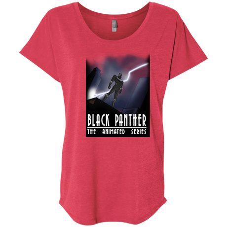 T-Shirts Vintage Red / X-Small Black Panther The Animated Series Triblend Dolman Sleeve