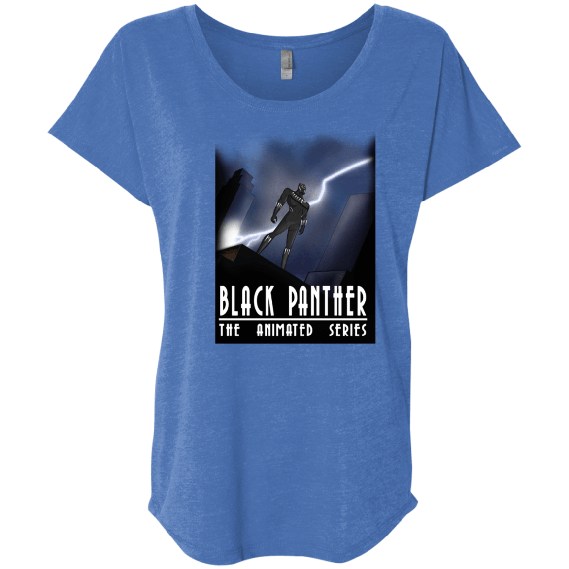 T-Shirts Vintage Royal / X-Small Black Panther The Animated Series Triblend Dolman Sleeve