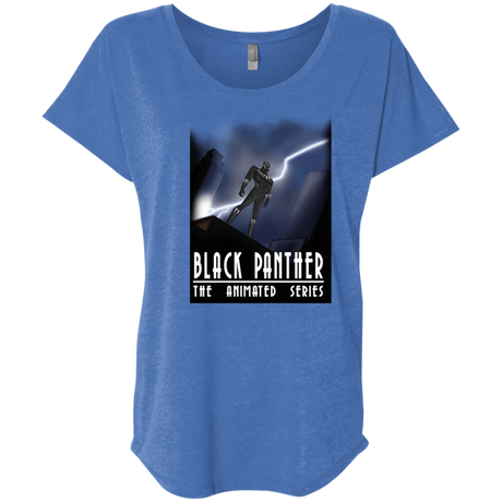 T-Shirts Vintage Royal / X-Small Black Panther The Animated Series Triblend Dolman Sleeve