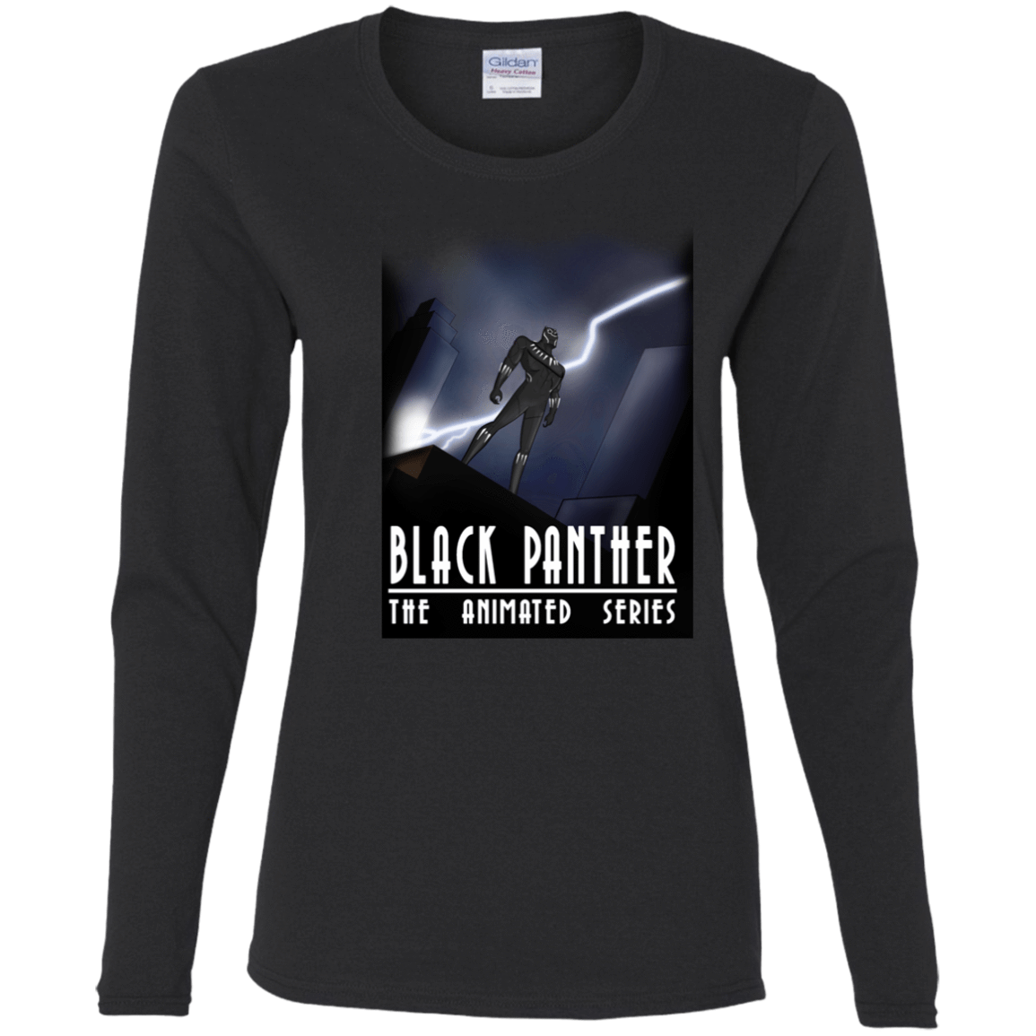 T-Shirts Black / S Black Panther The Animated Series Women's Long Sleeve T-Shirt