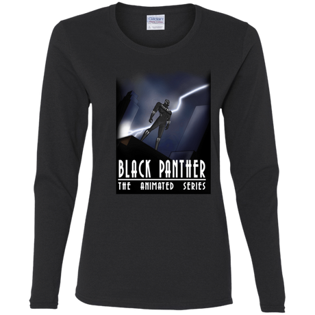 T-Shirts Black / S Black Panther The Animated Series Women's Long Sleeve T-Shirt