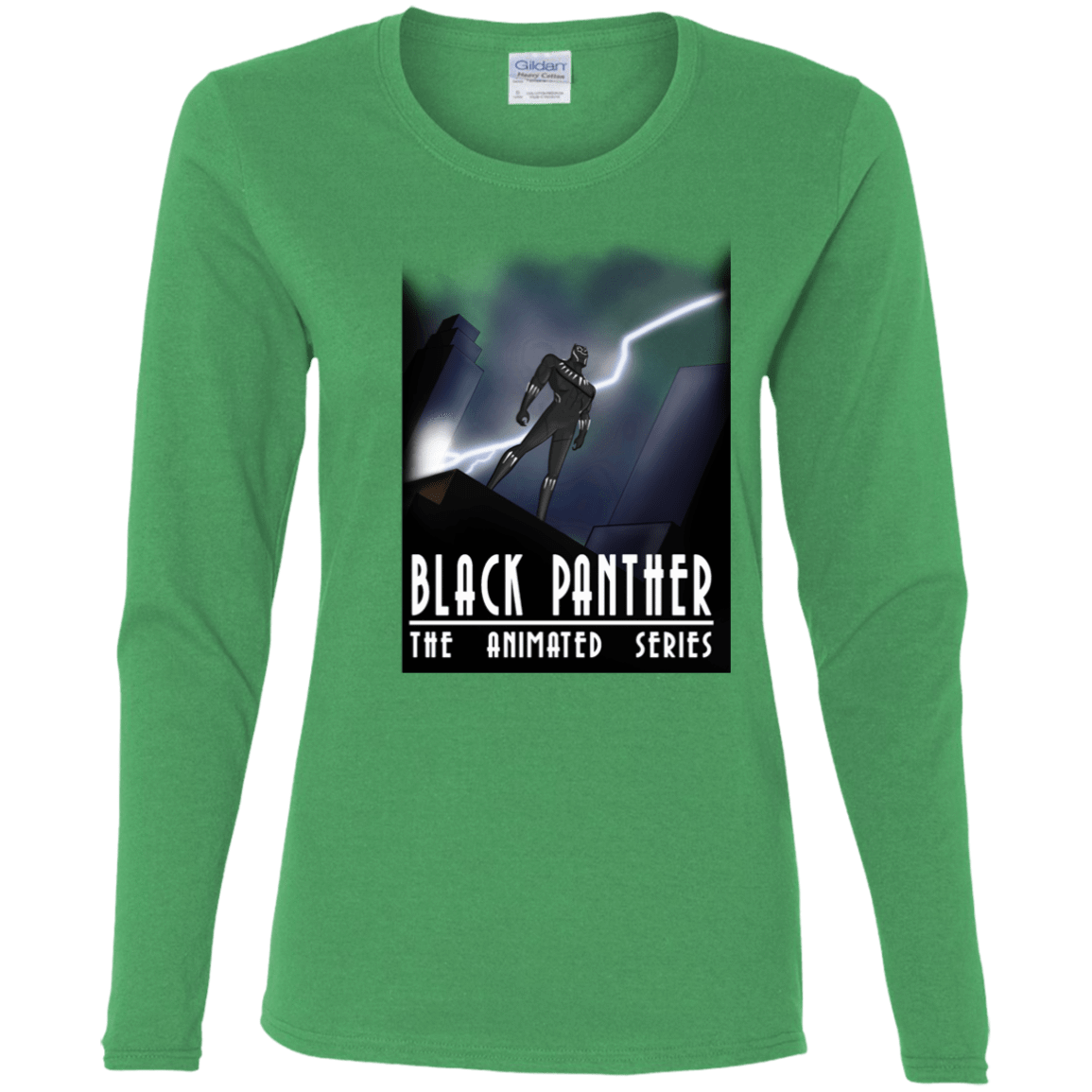 T-Shirts Irish Green / S Black Panther The Animated Series Women's Long Sleeve T-Shirt