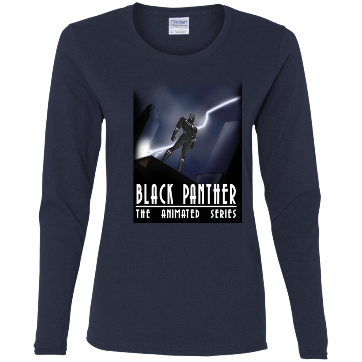 T-Shirts Navy / S Black Panther The Animated Series Women's Long Sleeve T-Shirt