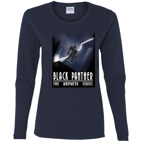 T-Shirts Navy / S Black Panther The Animated Series Women's Long Sleeve T-Shirt