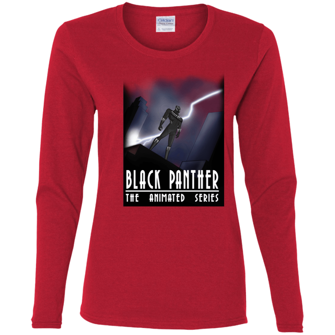 T-Shirts Red / S Black Panther The Animated Series Women's Long Sleeve T-Shirt