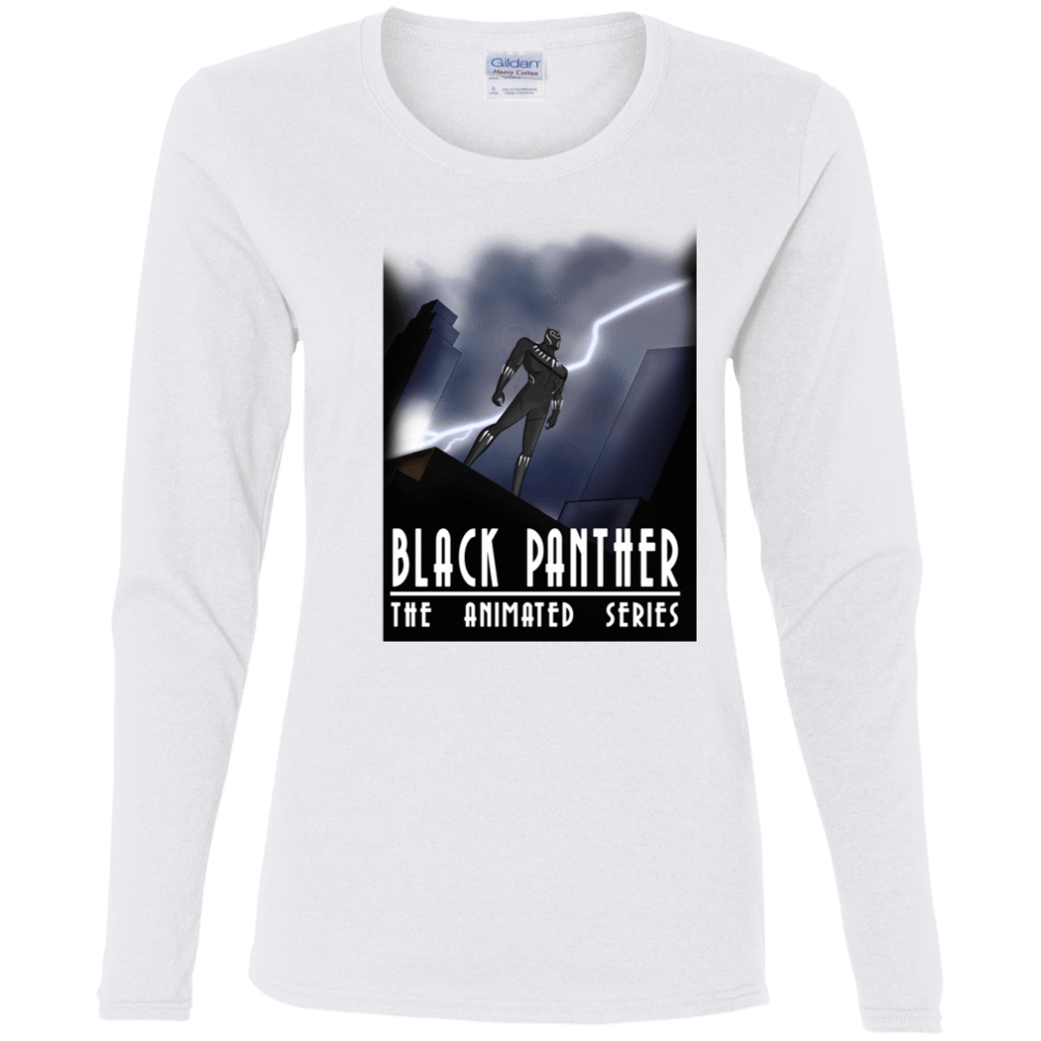 T-Shirts White / S Black Panther The Animated Series Women's Long Sleeve T-Shirt