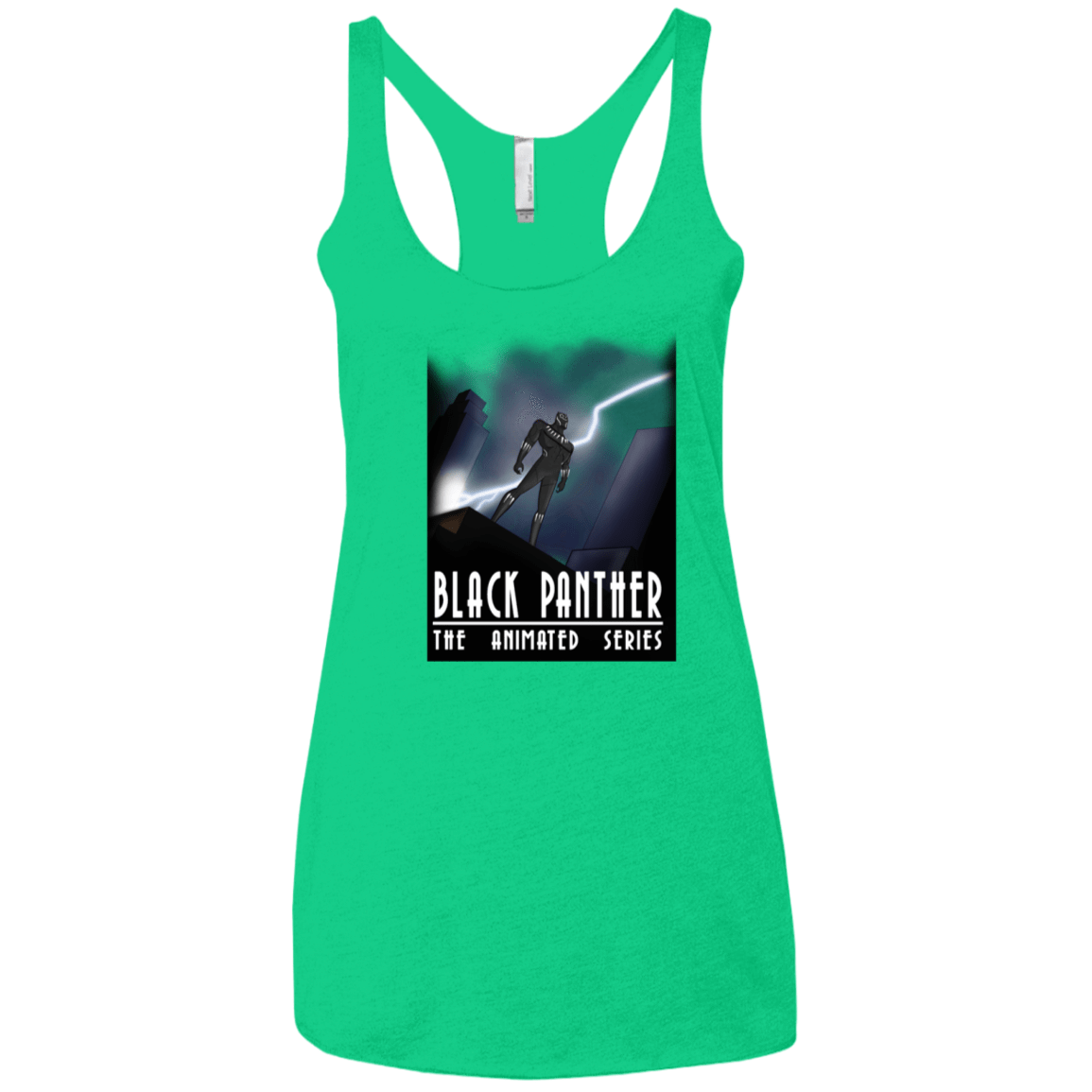 T-Shirts Envy / X-Small Black Panther The Animated Series Women's Triblend Racerback Tank