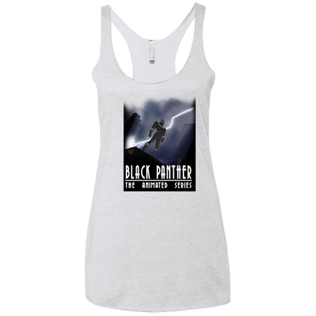 T-Shirts Heather White / X-Small Black Panther The Animated Series Women's Triblend Racerback Tank