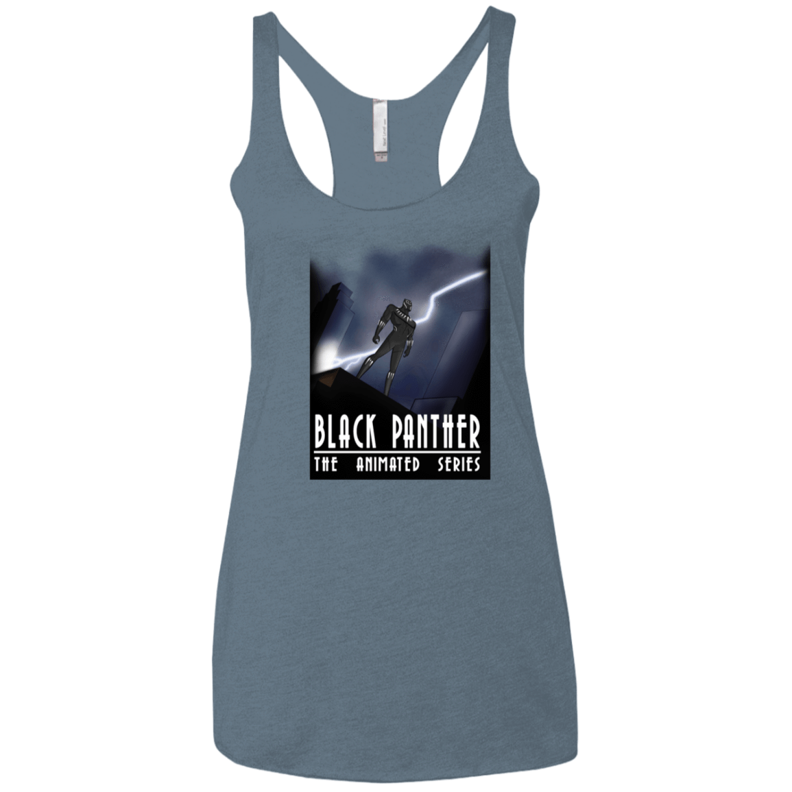 T-Shirts Indigo / X-Small Black Panther The Animated Series Women's Triblend Racerback Tank