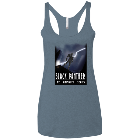 T-Shirts Indigo / X-Small Black Panther The Animated Series Women's Triblend Racerback Tank