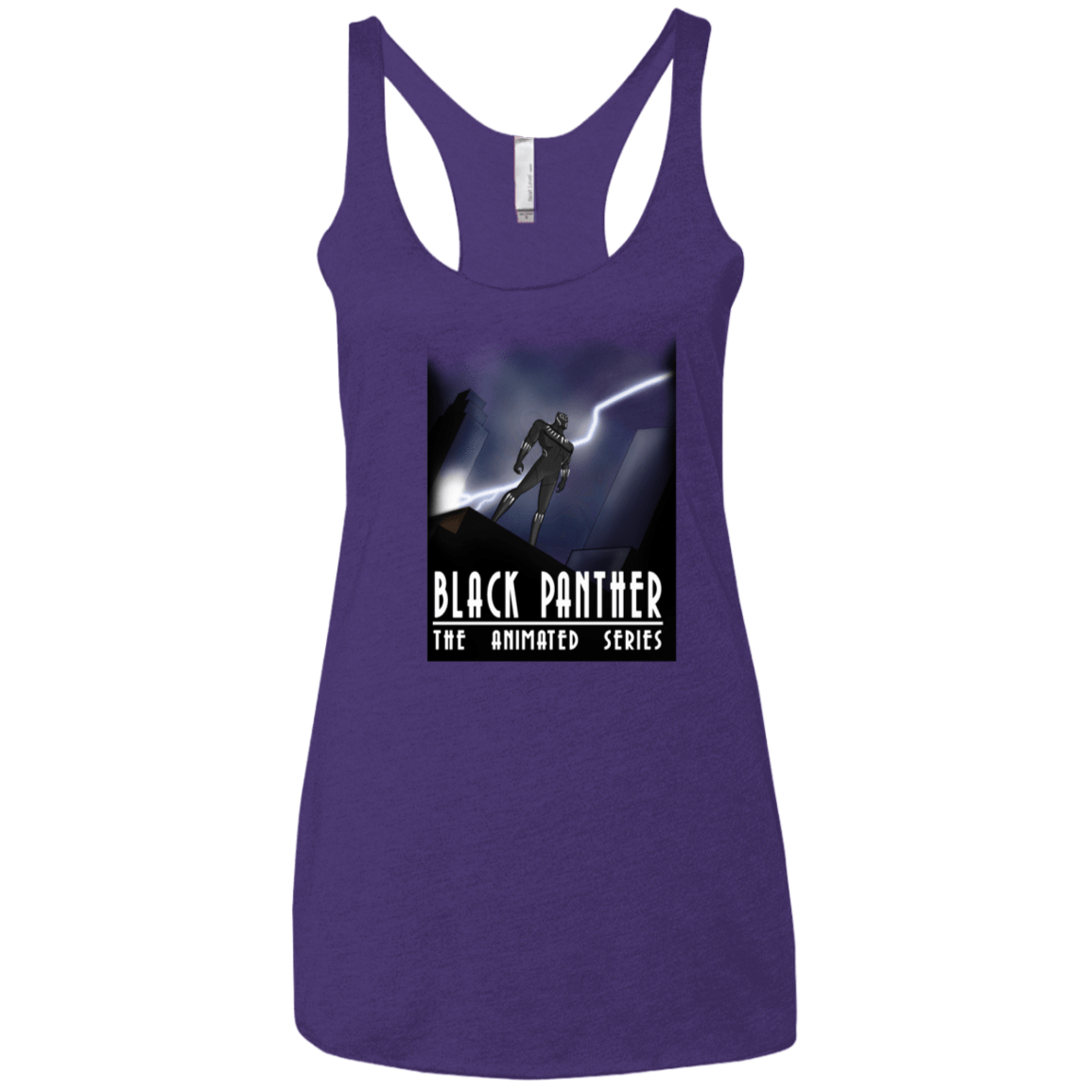 T-Shirts Purple Rush / X-Small Black Panther The Animated Series Women's Triblend Racerback Tank