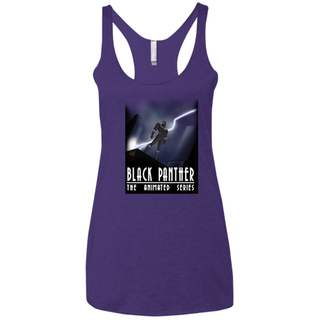 T-Shirts Purple Rush / X-Small Black Panther The Animated Series Women's Triblend Racerback Tank